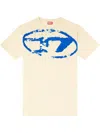 Diesel Oval-d Logo T-shirt In Neutrals
