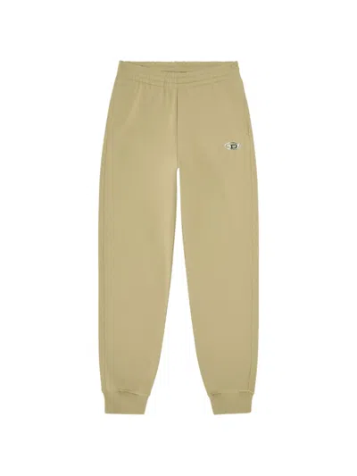 Diesel Cotton Pants With Metallic Oval D In Neutral