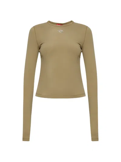 Diesel Oval D Long-sleeve T-shirt In Green