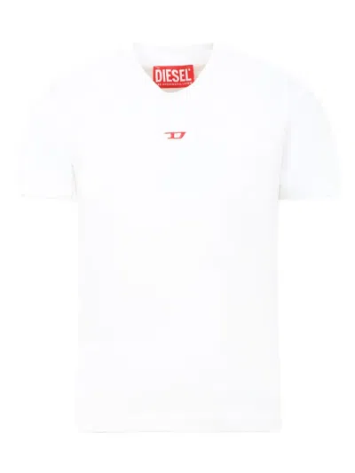 Diesel Kids' Oval D-patch T-shirt In White