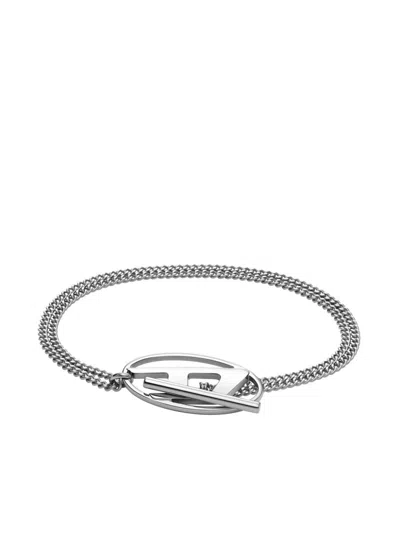 DIESEL OVAL D-PLAQUE BRACELET