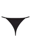 Diesel Ufst-d-string Black Thong With Metal Oval D Logo - Ufst D-string In Black
