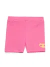 Diesel Oval D-print Cotton Shorts In Pink
