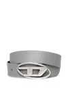 Diesel Oval D Reversible Belt In Gray