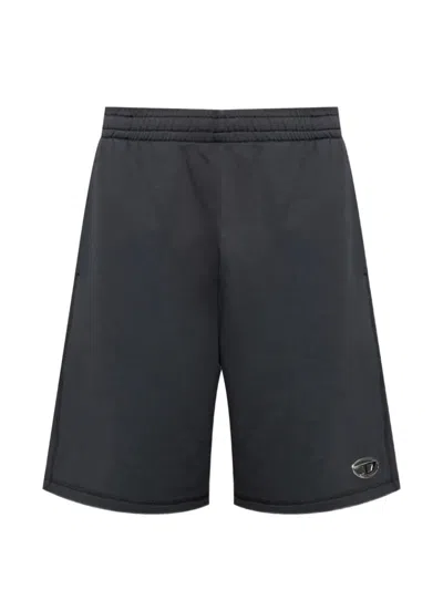 Diesel Oval D Shorts In Black