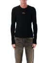 Diesel K-zackary-round Sweater In Black