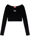 Diesel Red Top Cropped M-vera-ls In Black
