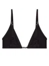 Diesel Luna-dnm Triangle Cup Adjustable Thin Straps In Black
