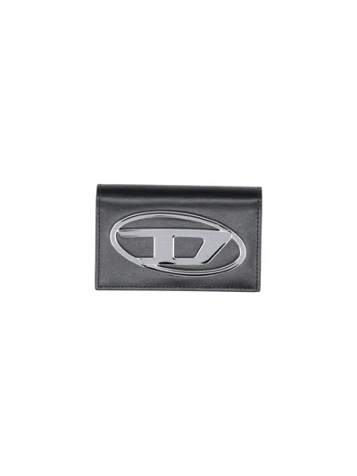 Diesel Oval-d Wallet In Black