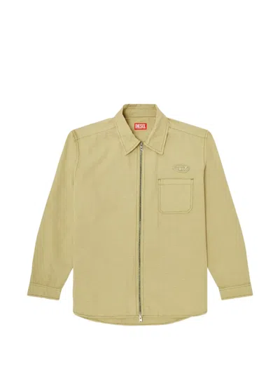 Diesel Oval D Zip-up Shirt In Multi