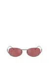 Diesel Oval Sunglasses In Red