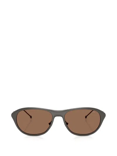 Diesel Oval-frame Cutout Sunglasses In Gray