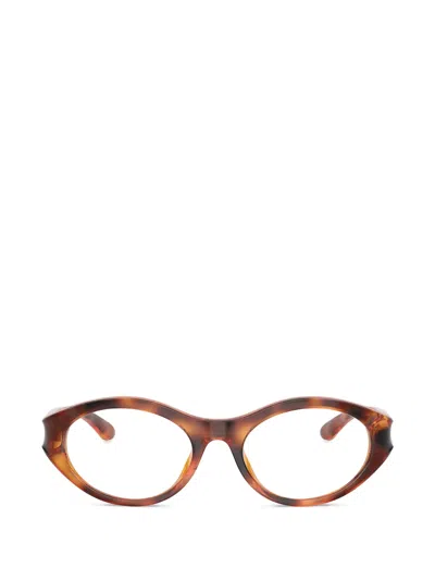 Diesel Oval-frame Glasses In Brown