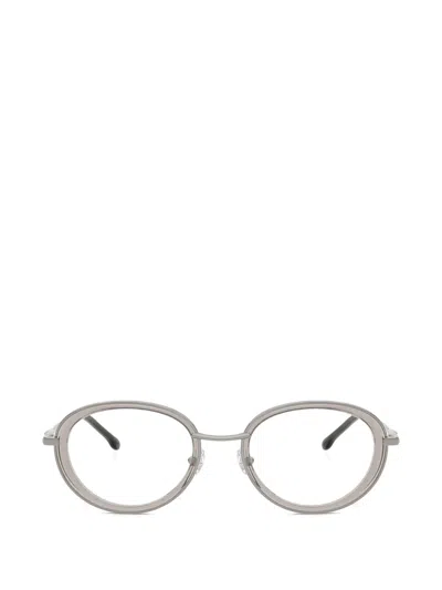 Diesel Oval-frame Glasses In Gray