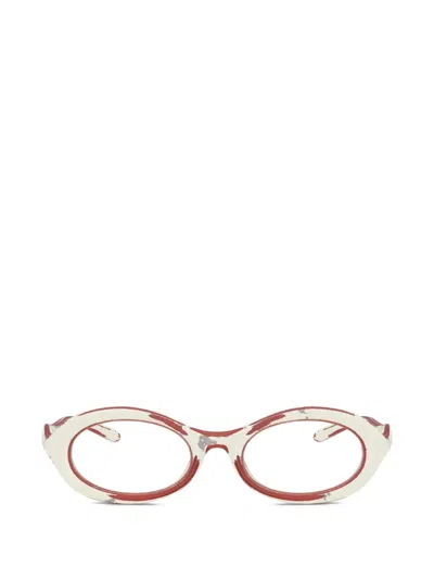 Diesel Oval-frame Glasses In Neutral