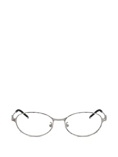 Diesel Oval-frame Glasses In Silver