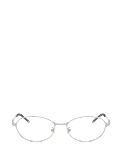 Diesel Oval-frame Glasses In Silver