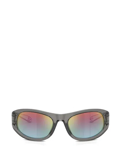 Diesel Oval-frame Sunglasses In Gray