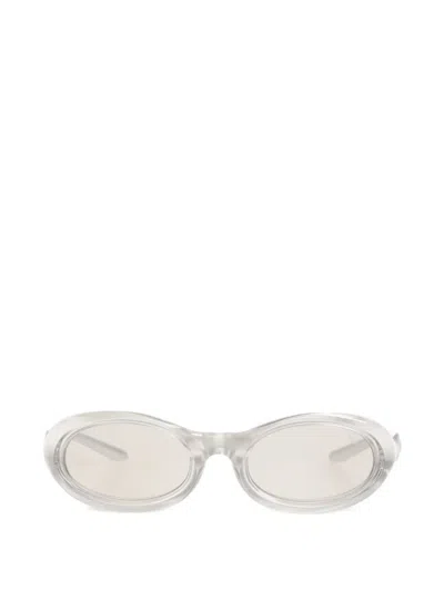 Diesel Oval-frame Sunglasses In Silver