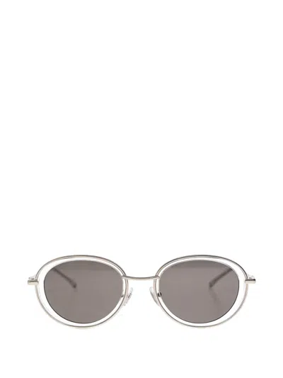 Diesel Oval-frame Sunglasses In Silver