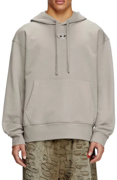 DIESEL DIESEL® OVERSIZE METALLIC LOGO HOODIE