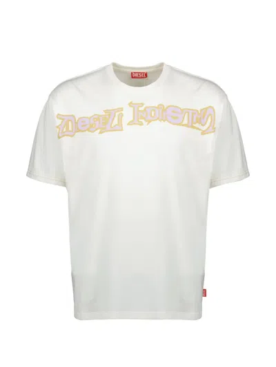 Diesel Oversize Printed T-shirt In White