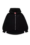 Diesel Oval D Hoodie In Black