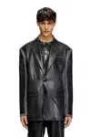 Diesel Oversized Blazer With Coated Front In Black
