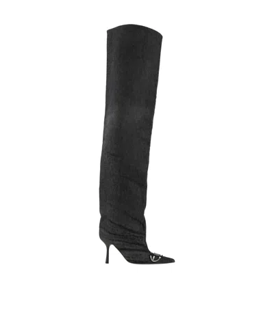Diesel Over-the-knee Boots In Black