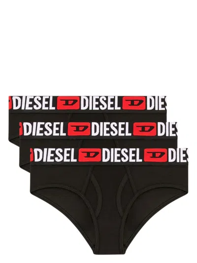 Diesel Oxy Briefs (pack Of Three) In 黑色