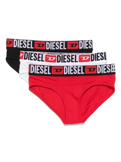 Diesel Oxy-d-core Briefs (pack Of Three) In Black