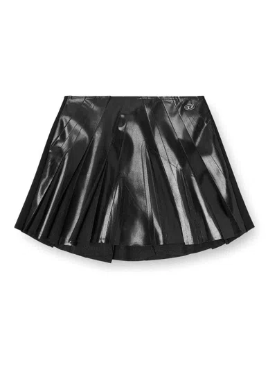 Diesel O-zirc-s1 Skirt In Virgin Wool Blend In Black