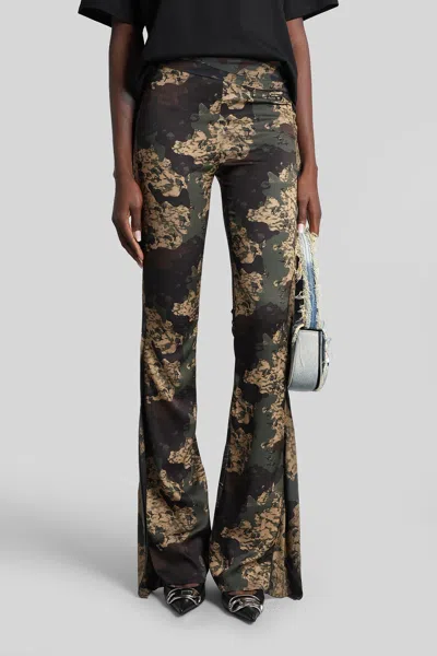 Diesel P-affal Pants In Camouflage Viscose In Multi