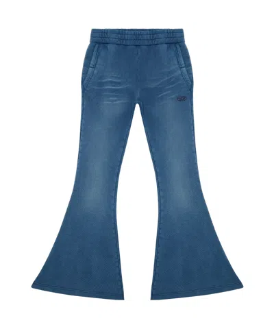 Diesel P-bel Cotton Sweatpants In Blue