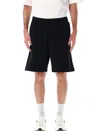 Diesel Elastic Waistband Shorts Back Pocket In Black