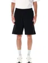Diesel Elastic Waistband Shorts Back Pocket In Black