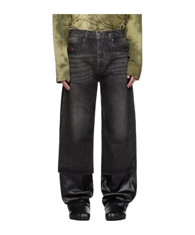 Diesel P-bretch Straight-leg Jeans In Black