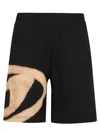 Diesel Sweat Shorts With Bleached Logo In Xx