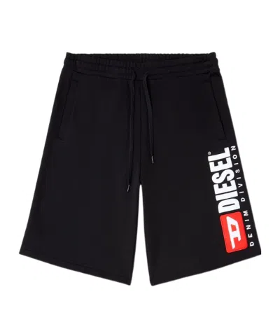Diesel P-crow-div Fleece Shorts In Black