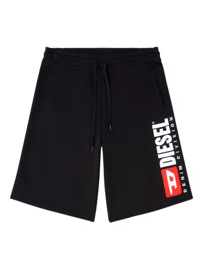 Diesel Mens 9xx P-crow-div Regular-fit Cotton-jersey Shorts In Black