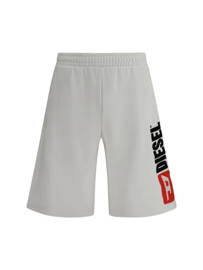 Diesel Men P-crow-div Track Shorts In Gray