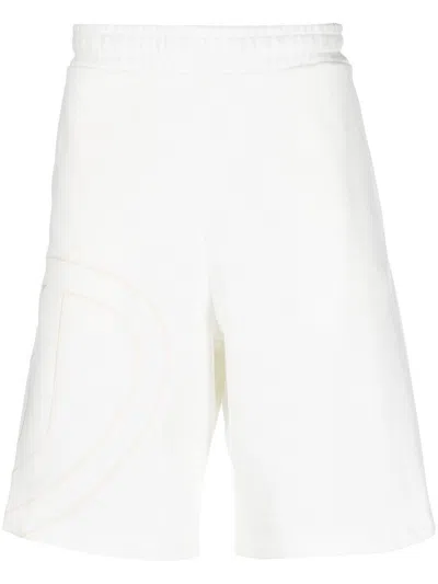 Diesel Embroidered-logo Cotton Short In White