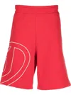 Diesel Men's P-crow-megoval Sweat Shorts In 红色