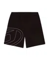 Diesel P-tain-mesh Track Shorts In Black