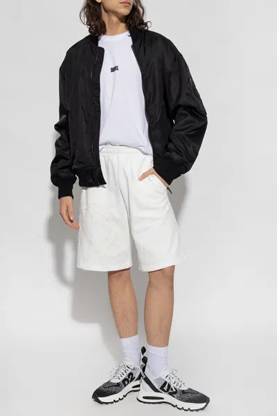 Diesel ‘p-crow-megoval' Shorts In White