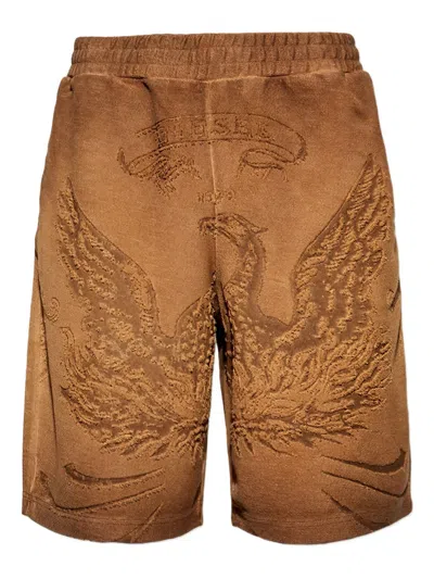 Diesel P-crowde Shorts In Brown