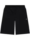 Diesel Elastic Waistband Shorts Back Pocket In Black