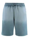 Diesel P-crowne-r1 Cotton Bermuda Shorts In Blue