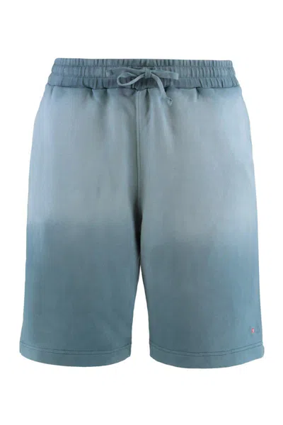 Diesel P-crowne-r1 Cotton Bermuda Shorts In Blue