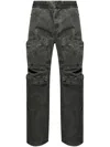 Diesel Elastic Waistband Casual Pants In Grey